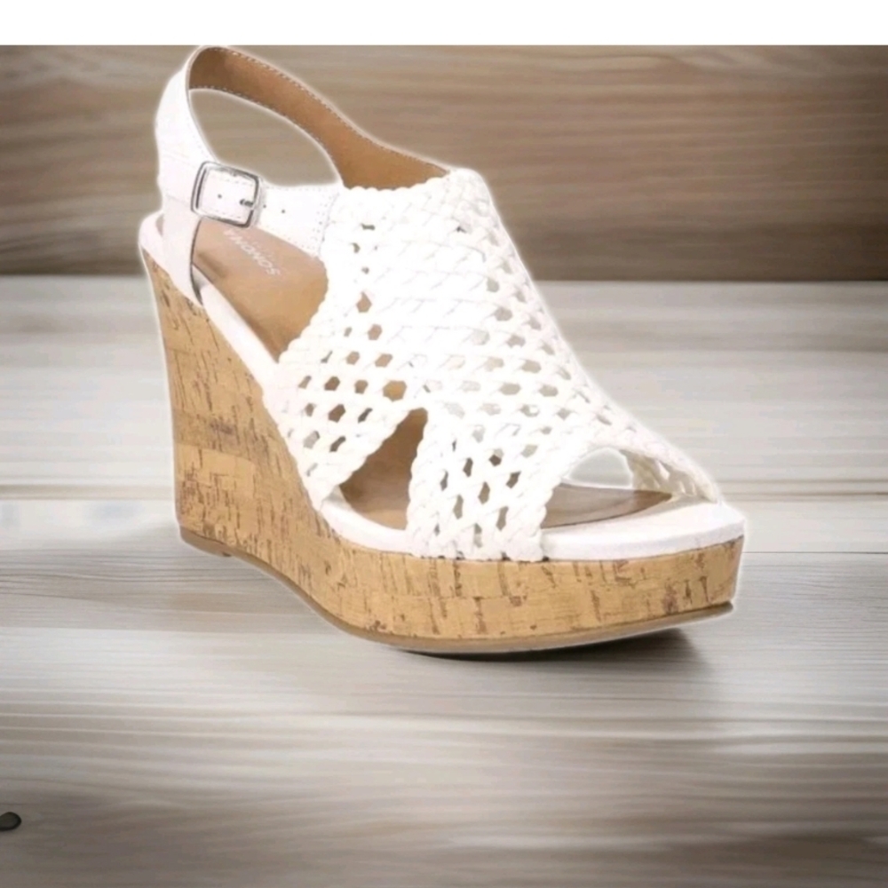 Sonoma Goods For Life® Taffy White Women's Wedge Sandal White Size 7M